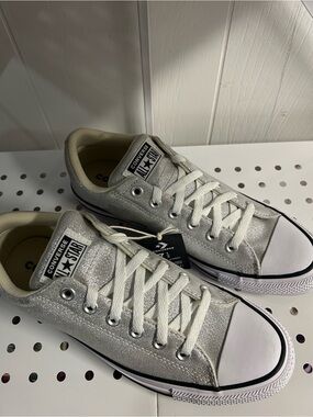 NWT Converse All Star Low Top Sneakers - Silver Glitter